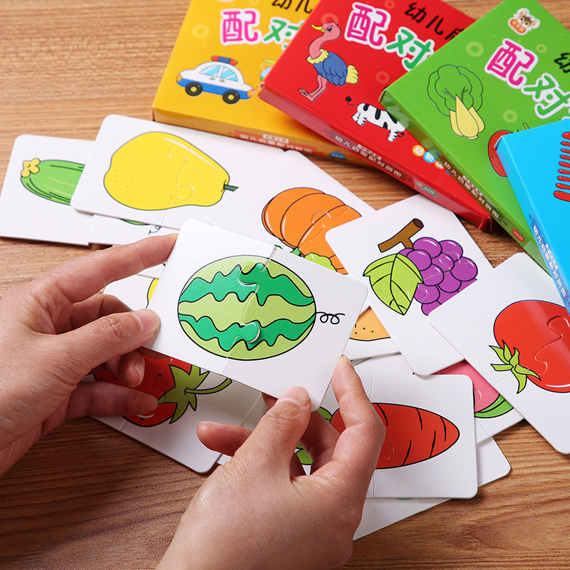 Early Montessori Education Puzzle Toys, Jigsaw Animal Color Shape cards