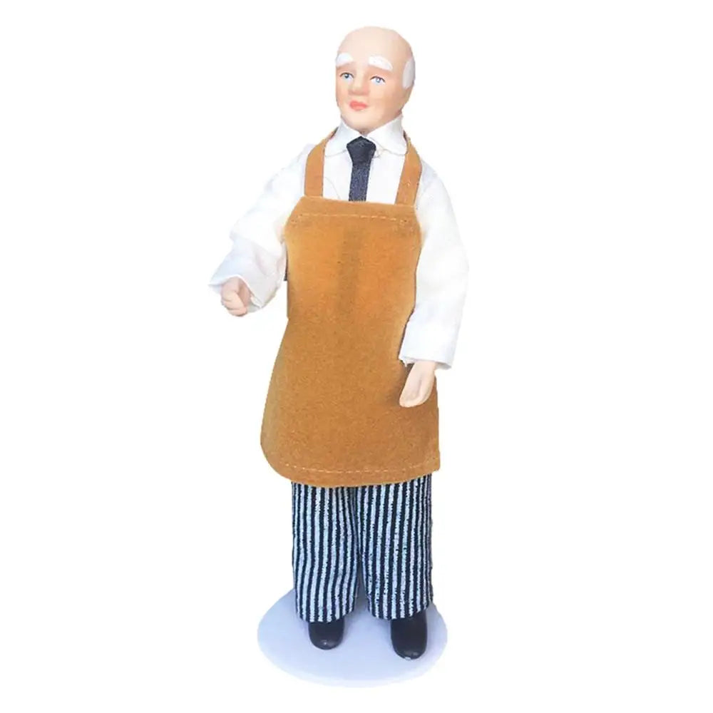 1/12 Dollhouse Miniature Porcelain Doll People Model Beautiful Boy Girl Decor