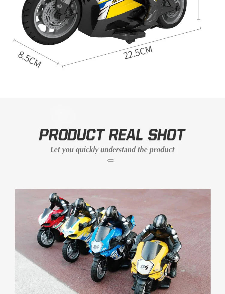 RC Motorcycles Toys, 1/6 Electric, High Speed 4CH Remote Control
