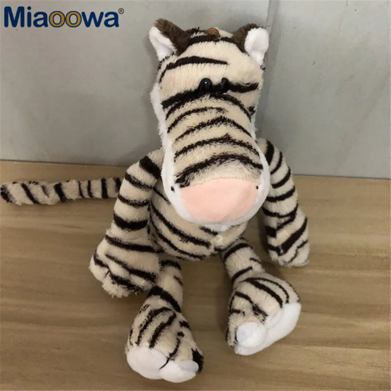 25cm Cute Jungle Animal Plush Toys Stuffed Lion Elephant Giraffe Monkey