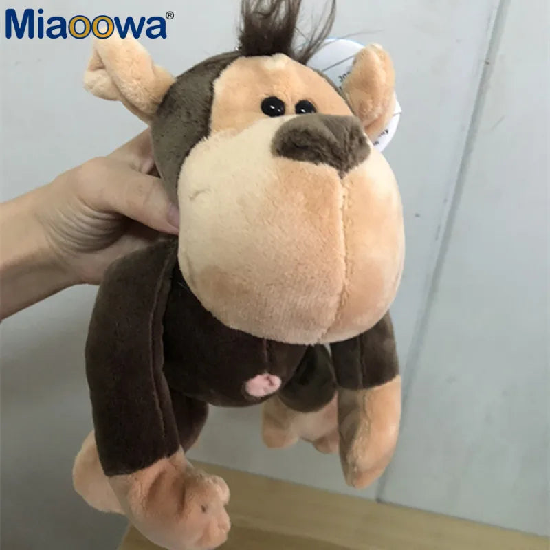 25cm Cute Jungle Animal Plush Toys Stuffed Lion Elephant Giraffe Monkey
