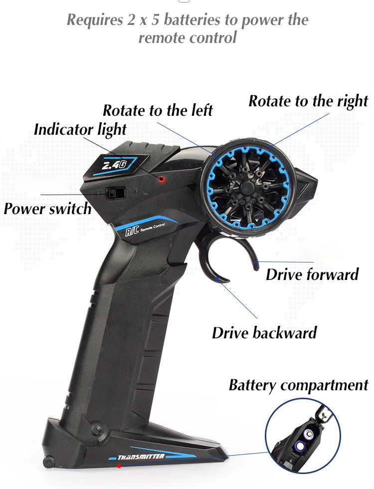 RC Motorcycles Toys, 1/6 Electric, High Speed 4CH Remote Control