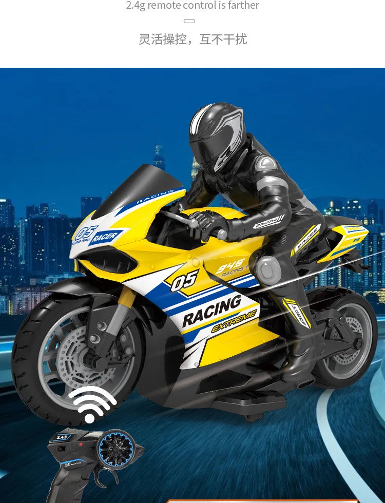 RC Motorcycles Toys, 1/6 Electric, High Speed 4CH Remote Control