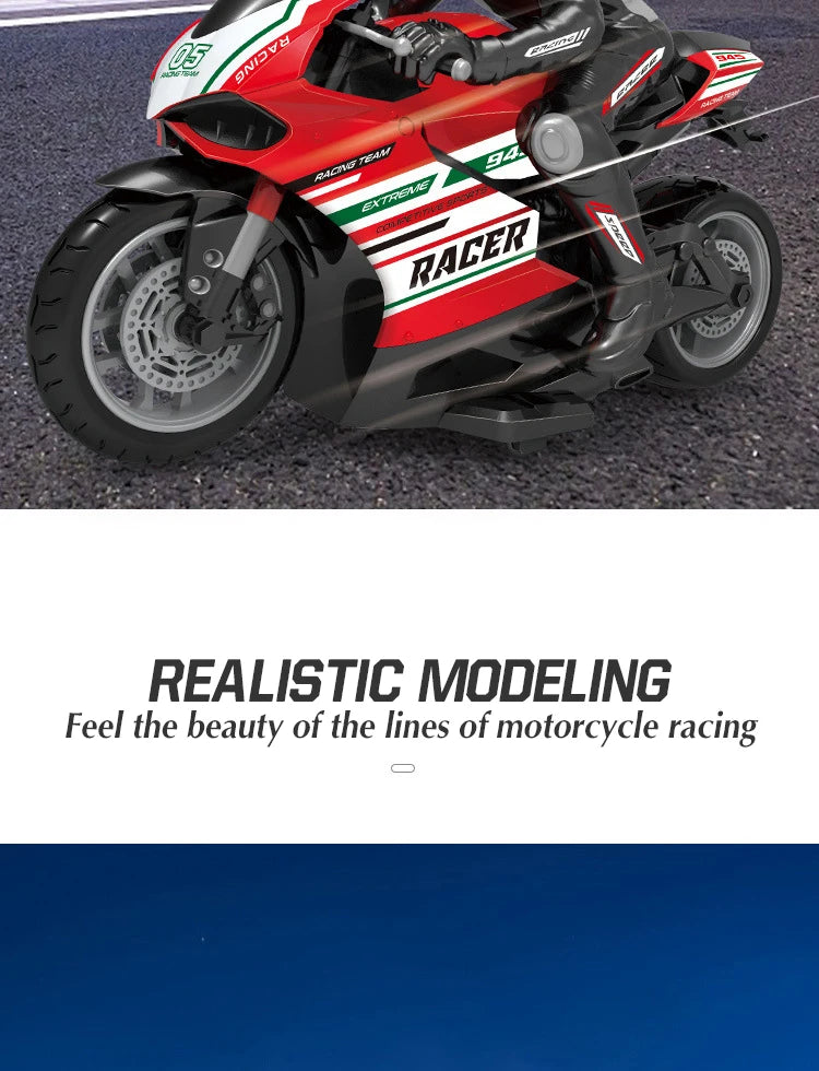 RC Motorcycles Toys, 1/6 Electric, High Speed 4CH Remote Control