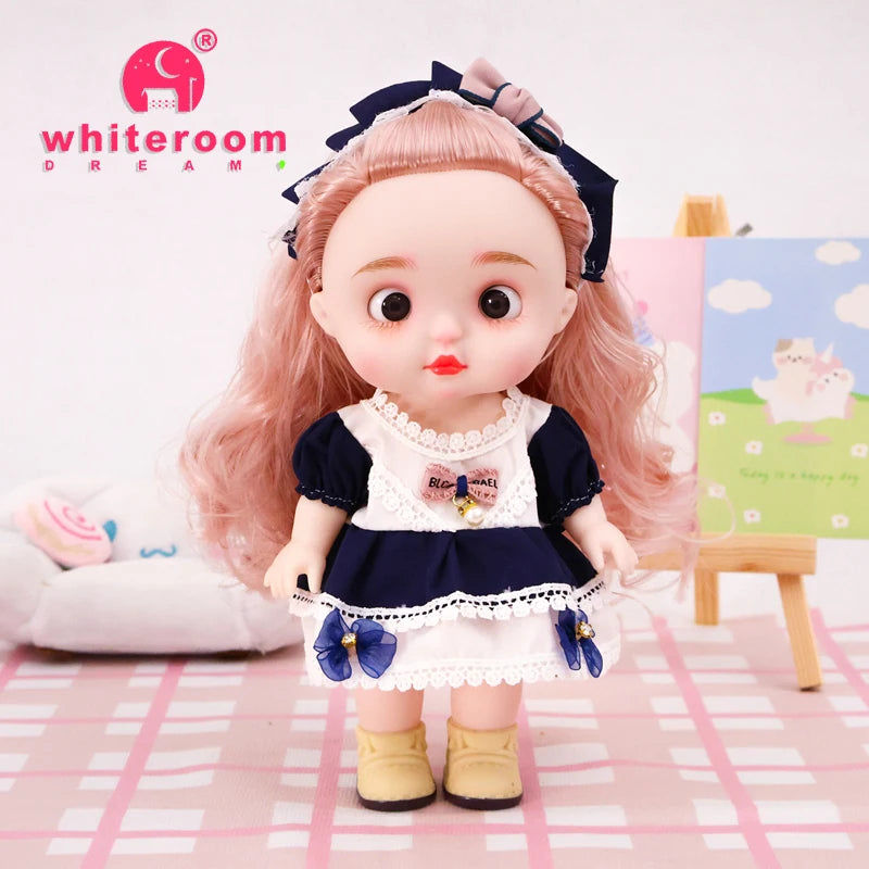 Dolls Toys Girl Doll Big Head Cute Baby Festival Gift Reborn Kids Dolls For Girls 25cm