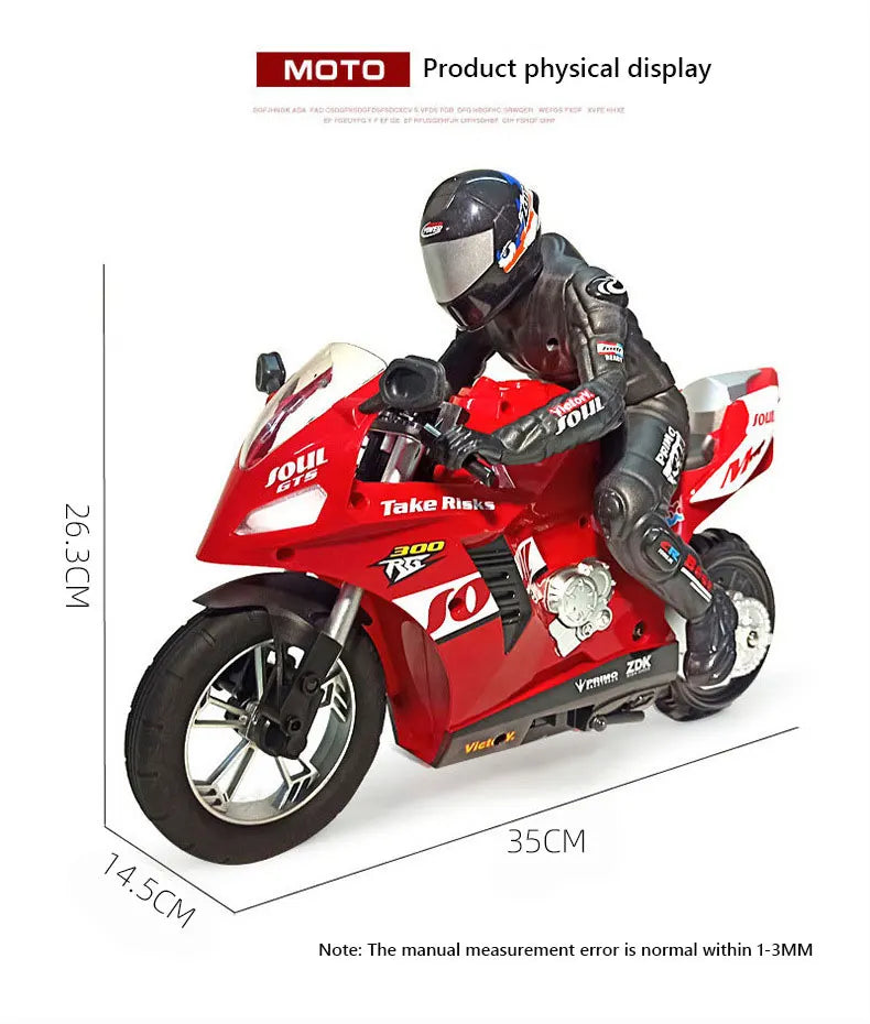 RC Motorcycles Toys, 1/6 Electric, High Speed 4CH Remote Control
