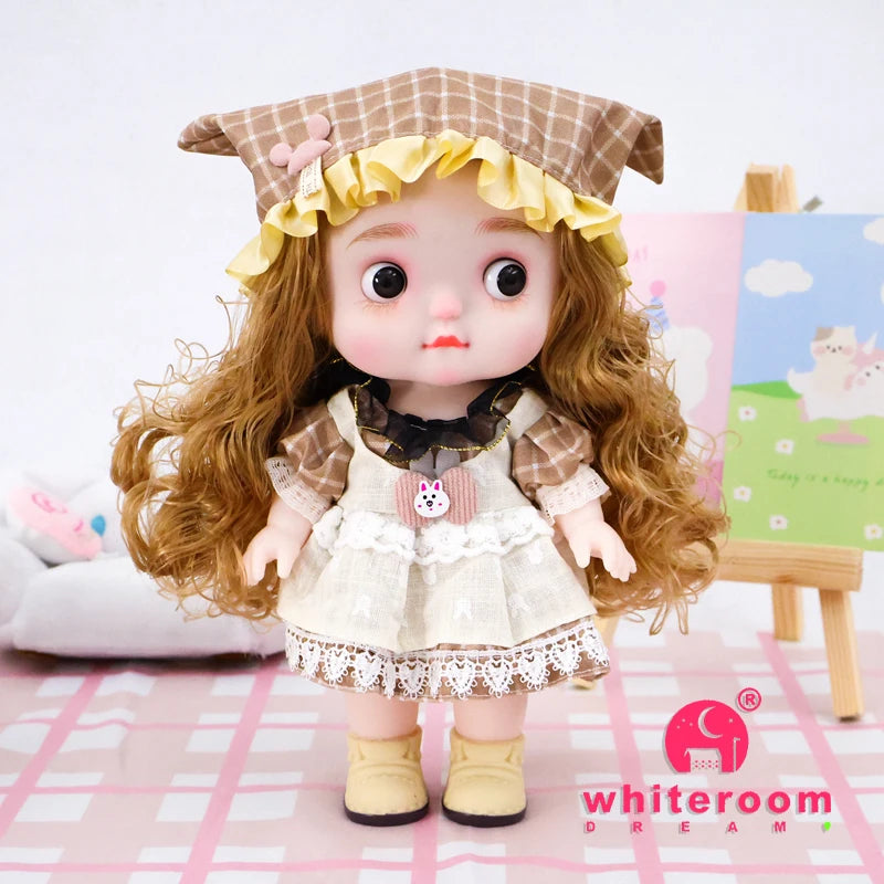 Dolls Toys Girl Doll Big Head Cute Baby Festival Gift Reborn Kids Dolls For Girls 25cm