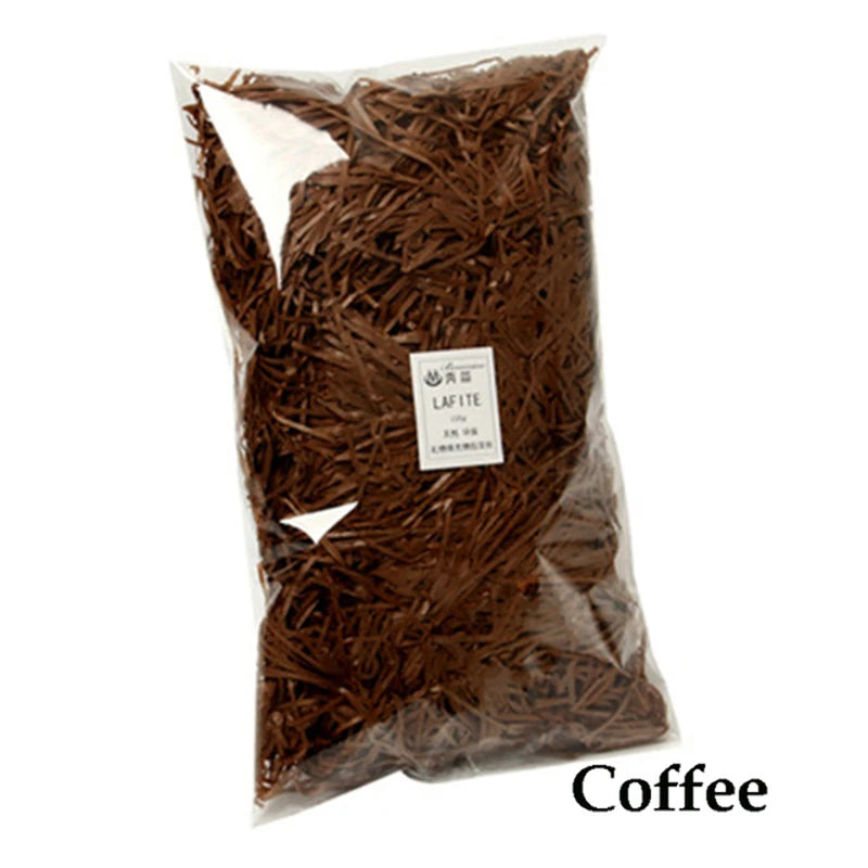 100g Colorful Shred Crinkle Paper Raffia Shredded Confetti Birthday Gift Box Filling Material Wedding Party DIY Packaging Decor