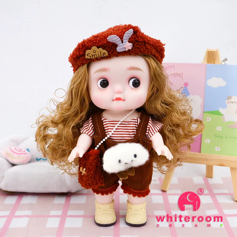 Dolls Toys Girl Doll Big Head Cute Baby Festival Gift Reborn Kids Dolls For Girls 25cm