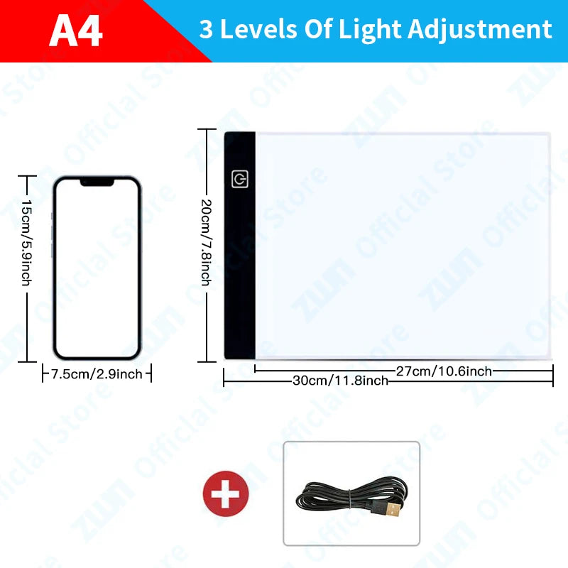 3-Level Led Drawing Copy Pad Board game, Toy, Painting