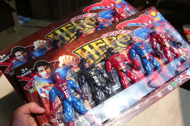 Spider-Man Batman Superman Iron Man Model set