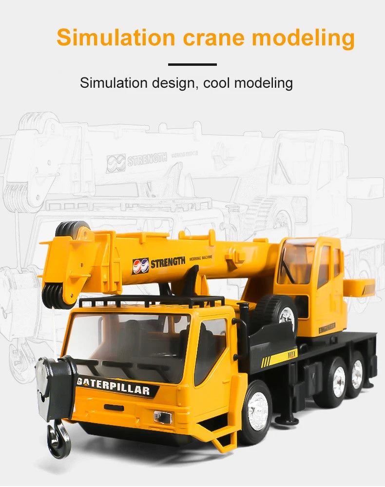 Construction Engineering CRANE Model Remote Control Alloy Transporter