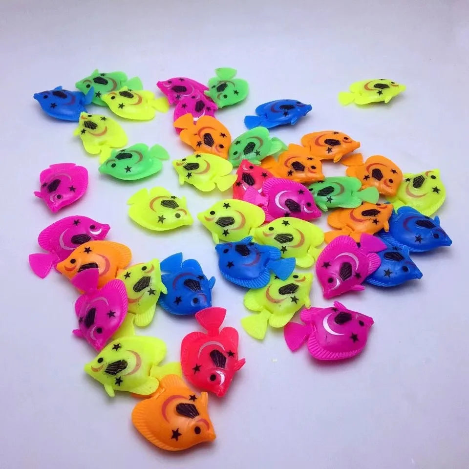 Children's 10Pcs/Set Kawaii Simulation Rubber Goldfish Baby Bath Water Play Games Toys for Kids Toddlers Bathing Shower Gifts