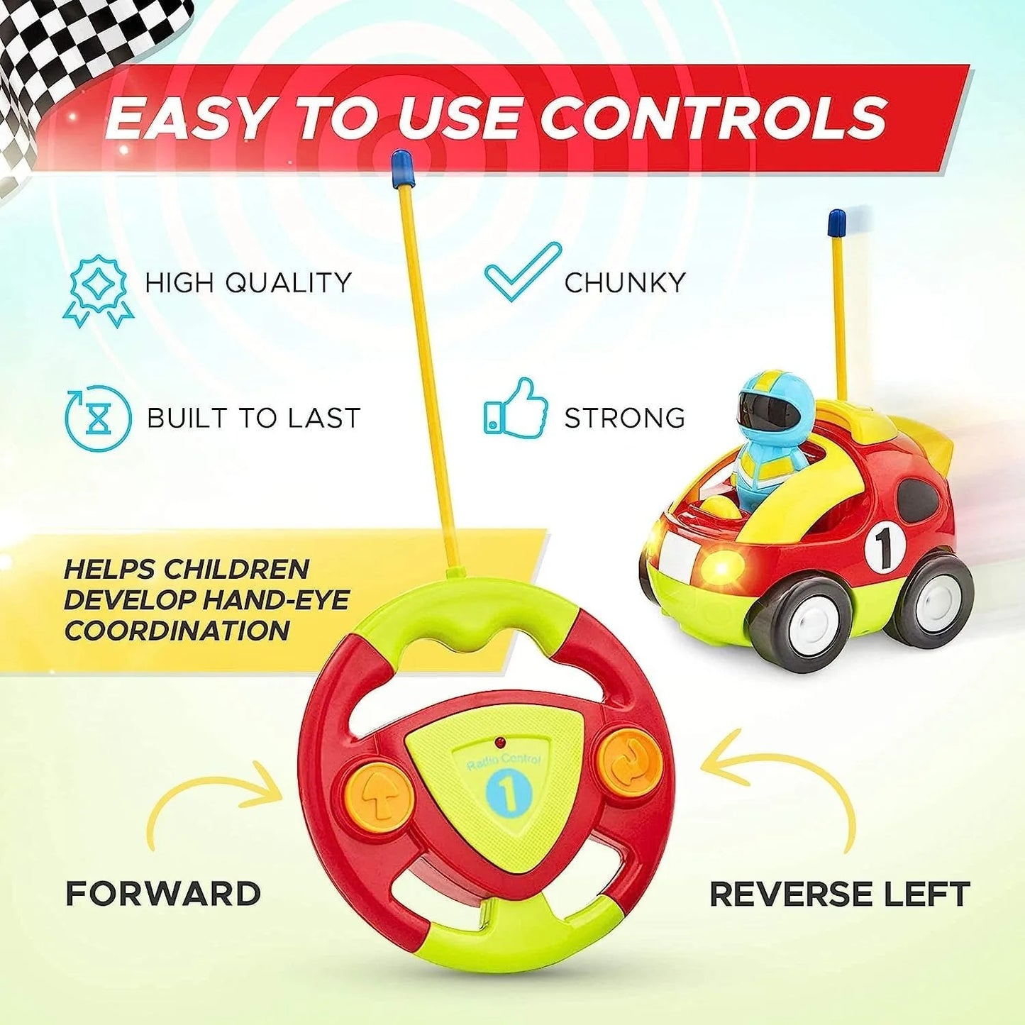 Toddlers Radio Control Toy with Driver Doll RC Race Car