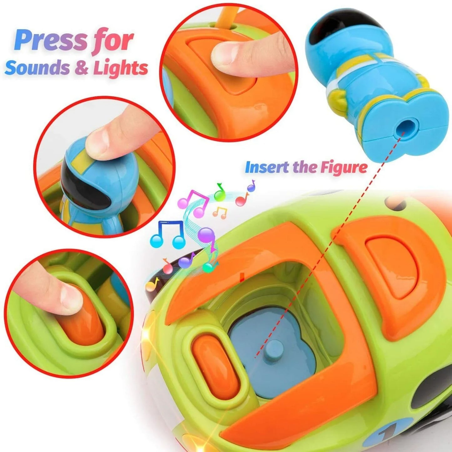 Toddlers Radio Control Toy with Driver Doll RC Race Car