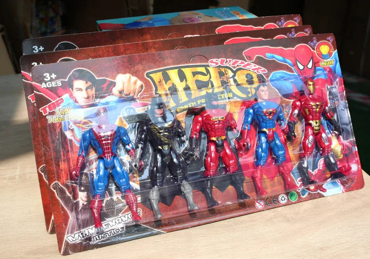 Spider-Man Batman Superman Iron Man Model set