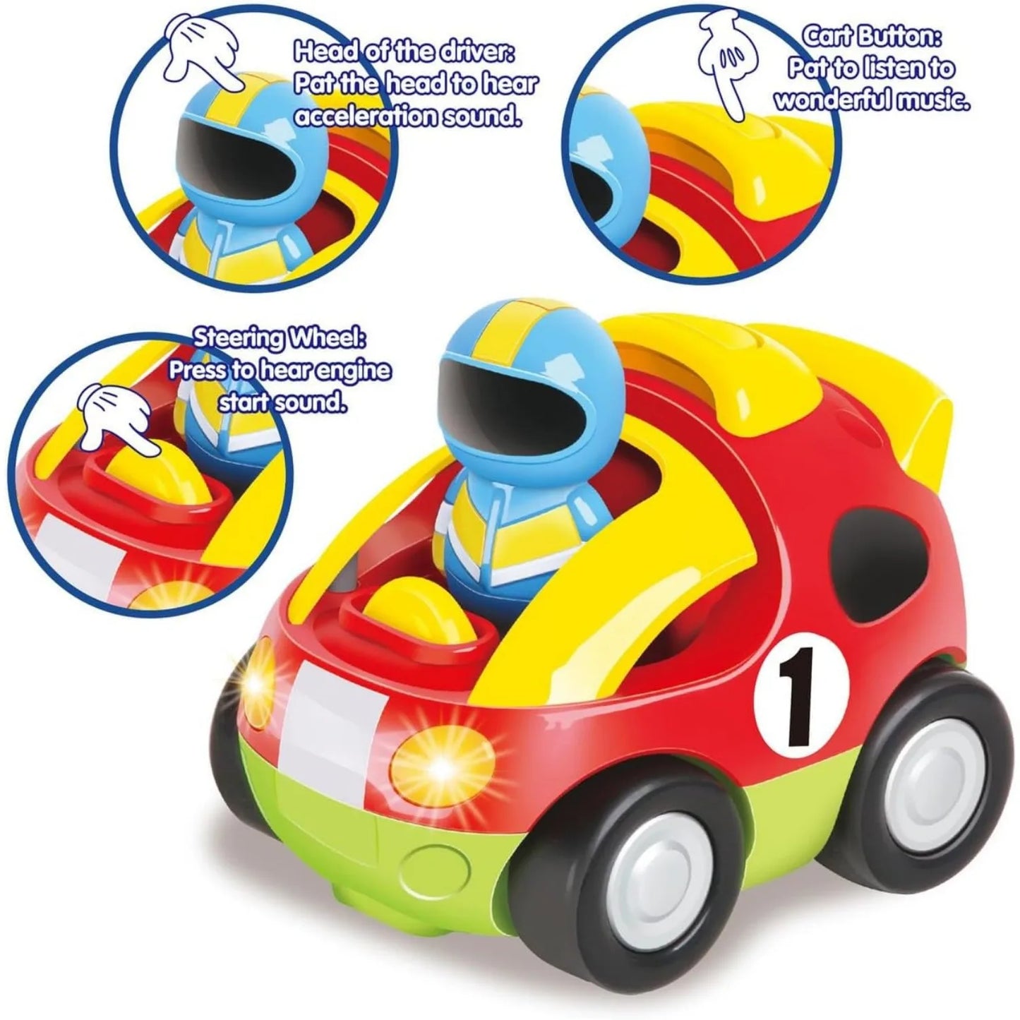 Toddlers Radio Control Toy with Driver Doll RC Race Car