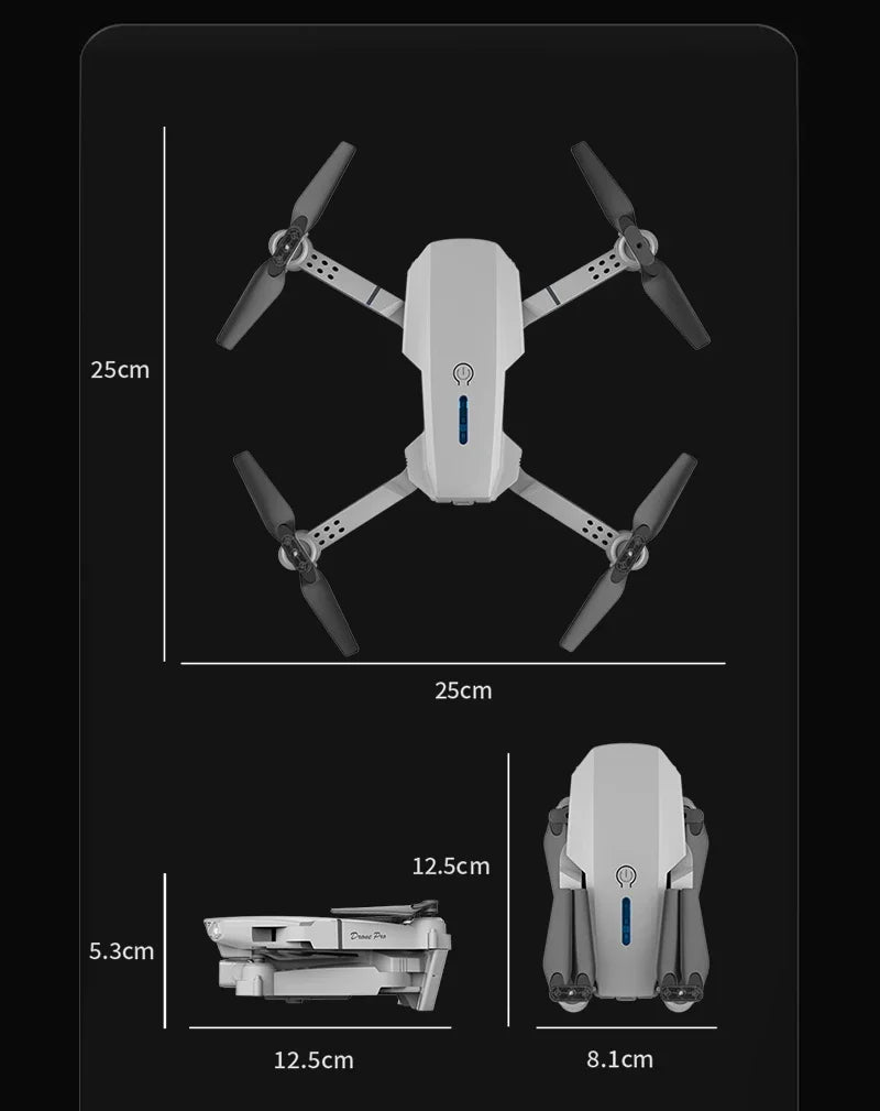 Professional mini remote control drone with E88 4k HD aerial camera