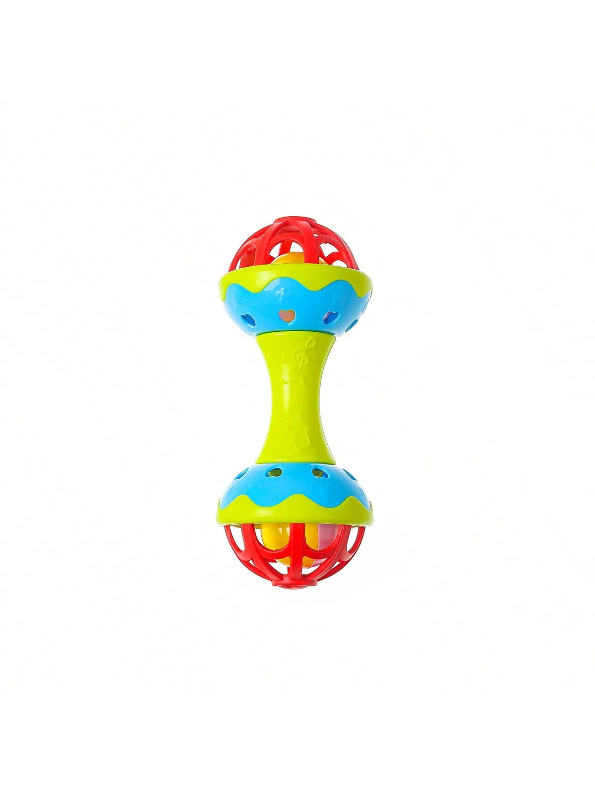 1pc random color Toddler Double-headed Hand Rattles Soothing Hand Grip Rattles Toys