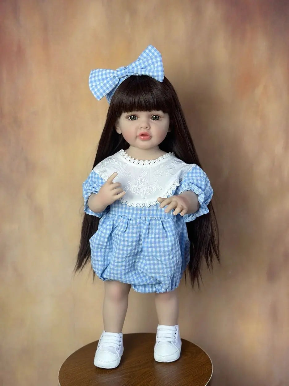 BZDOLL 55CM 22Inch Can Stand Reborn Baby Doll Soft Silicone Body Princess
