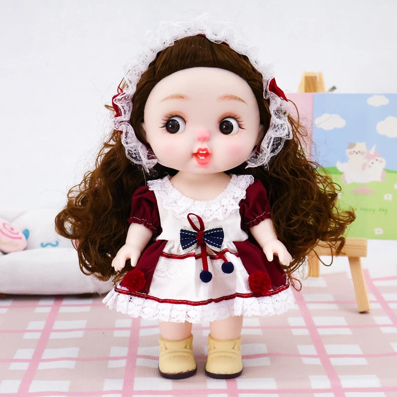 Dolls Toys Girl Doll Big Head Cute Baby Festival Gift Reborn Kids Dolls For Girls 25cm