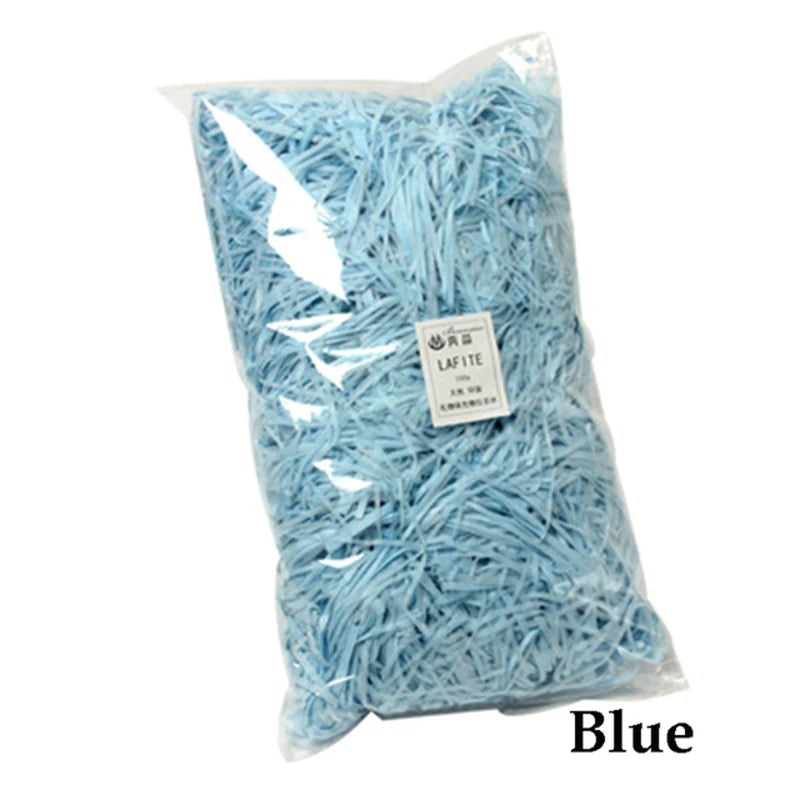 100g Colorful Shred Crinkle Paper Raffia Shredded Confetti Birthday Gift Box Filling Material Wedding Party DIY Packaging Decor