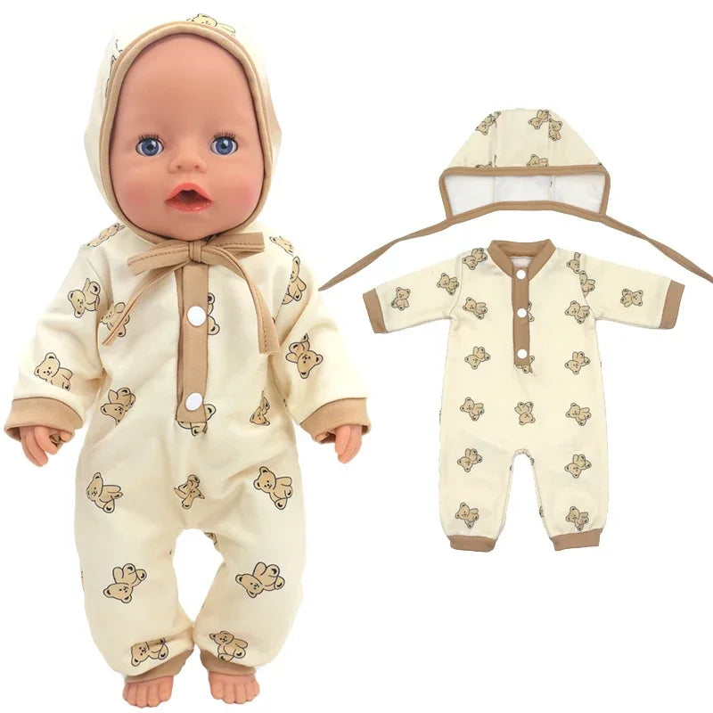38cm Doll Clothes Pants Elephant Set for 17 Inch Doll Pajama Set Toys Wear