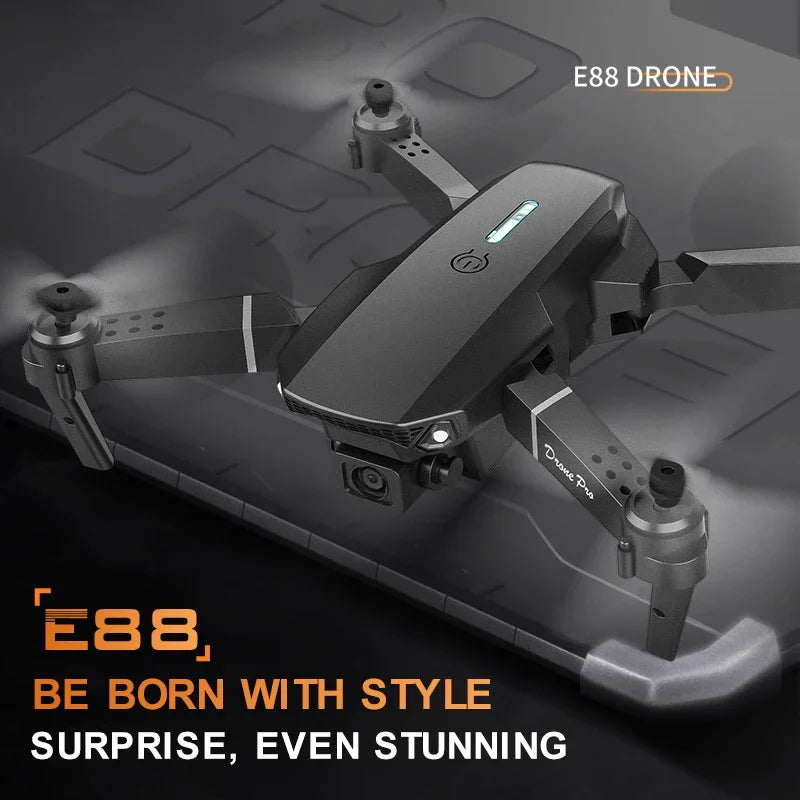 Professional mini remote control drone with E88 4k HD aerial camera