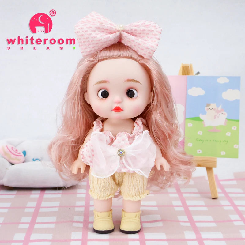 Dolls Toys Girl Doll Big Head Cute Baby Festival Gift Reborn Kids Dolls For Girls 25cm