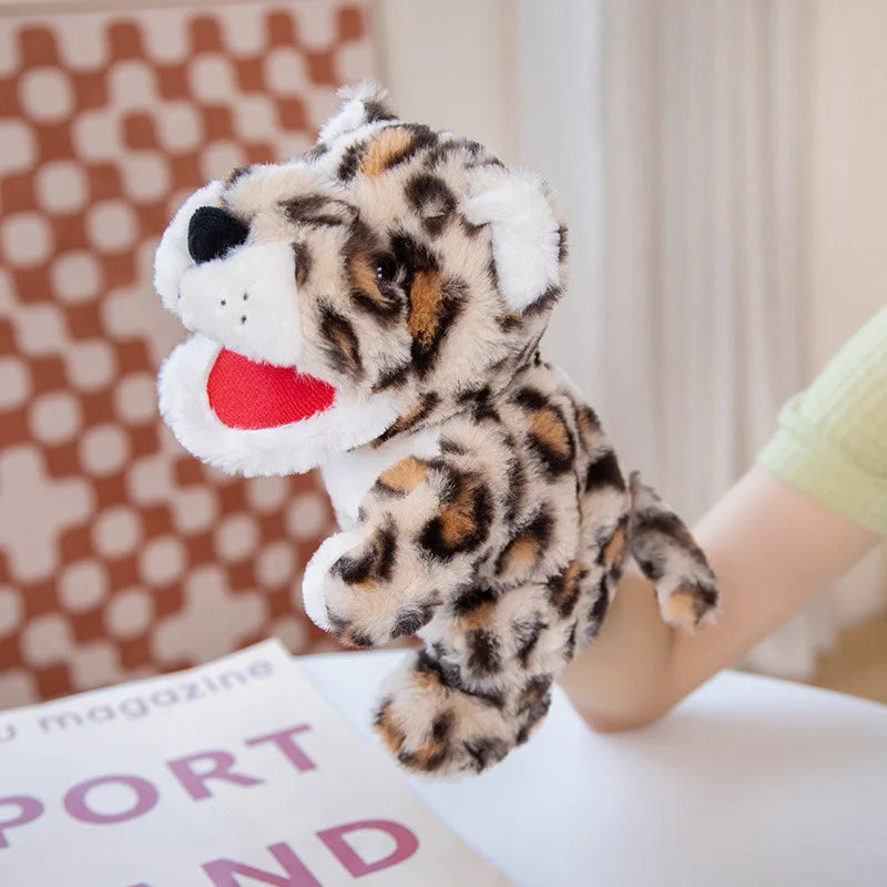 Stuffed Plush Animals Toys Hand Finger Story Puppet Lion Elephant Bunny Monkey
