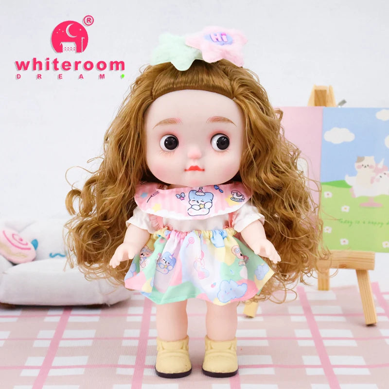 Dolls Toys Girl Doll Big Head Cute Baby Festival Gift Reborn Kids Dolls For Girls 25cm