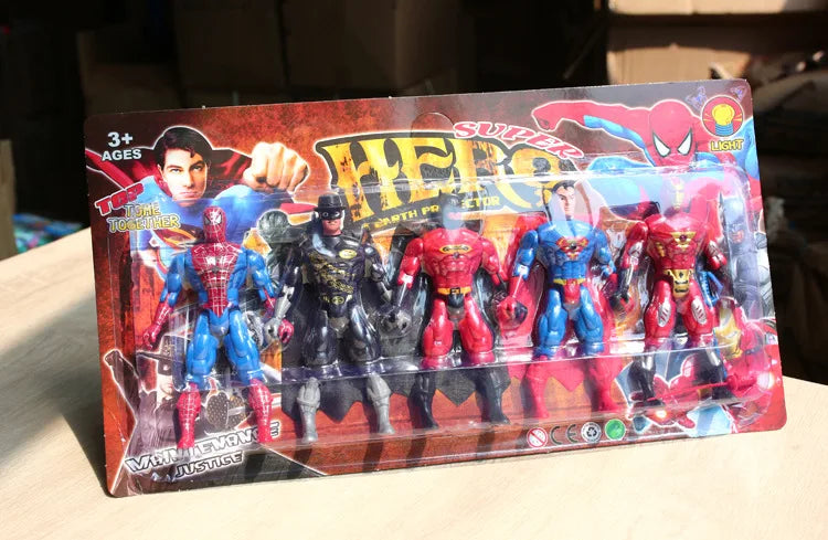 Spider-Man Batman Superman Iron Man Model set