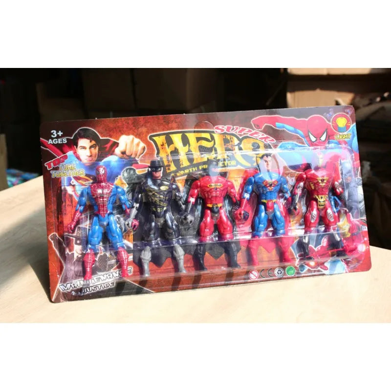 Spider-Man Batman Superman Iron Man Model set