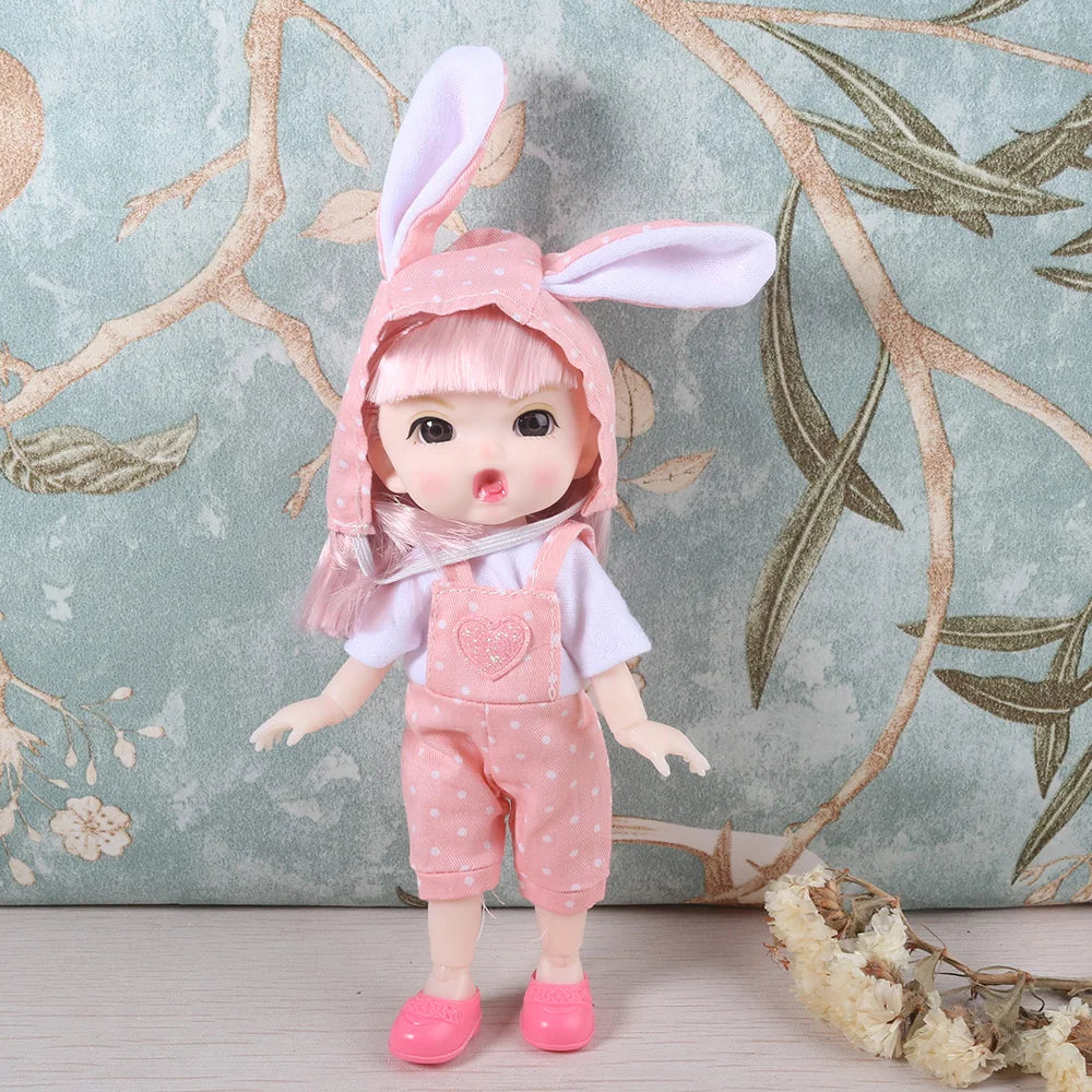 16cm BJD Doll Full Set 13 Moveable Joint Dolls Cartoon Dress Bjd Toy