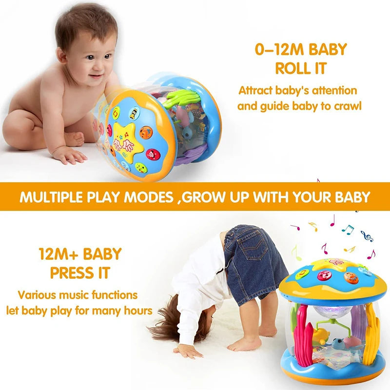 Baby Toys 1-3 Years Babies Ocean Light Rotary Projector Musical Toys Montessori Early Educational Sensory Toys