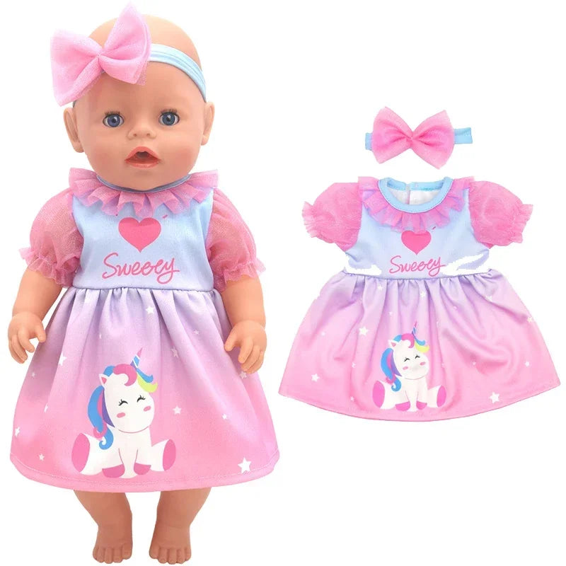38cm Doll Clothes Pants Elephant Set for 17 Inch Doll Pajama Set Toys Wear