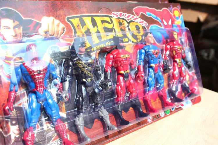 Spider-Man Batman Superman Iron Man Model set