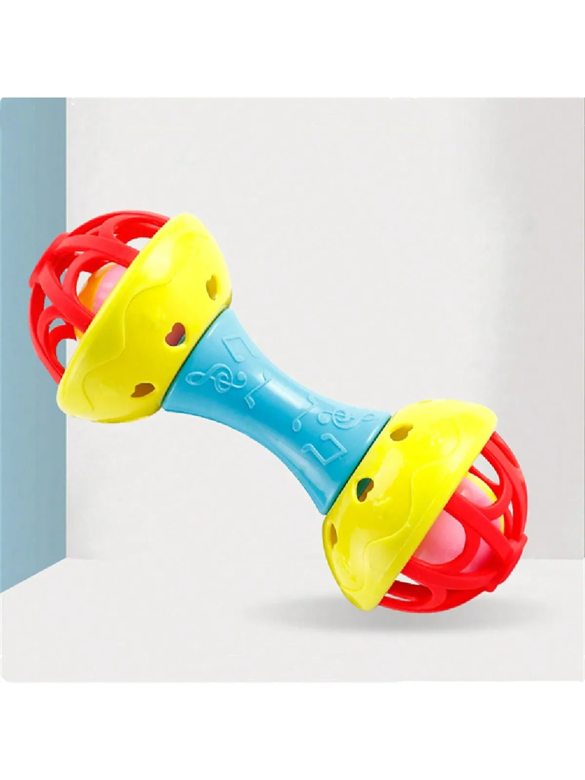 1pc random color Toddler Double-headed Hand Rattles Soothing Hand Grip Rattles Toys