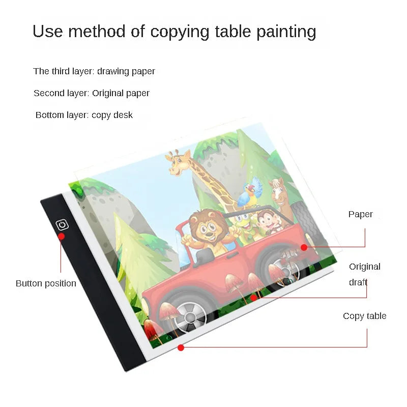 3-Level Led Drawing Copy Pad Board game, Toy, Painting