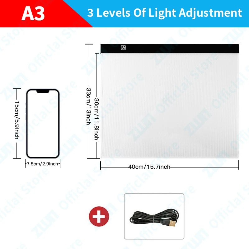 3-Level Led Drawing Copy Pad Board game, Toy, Painting