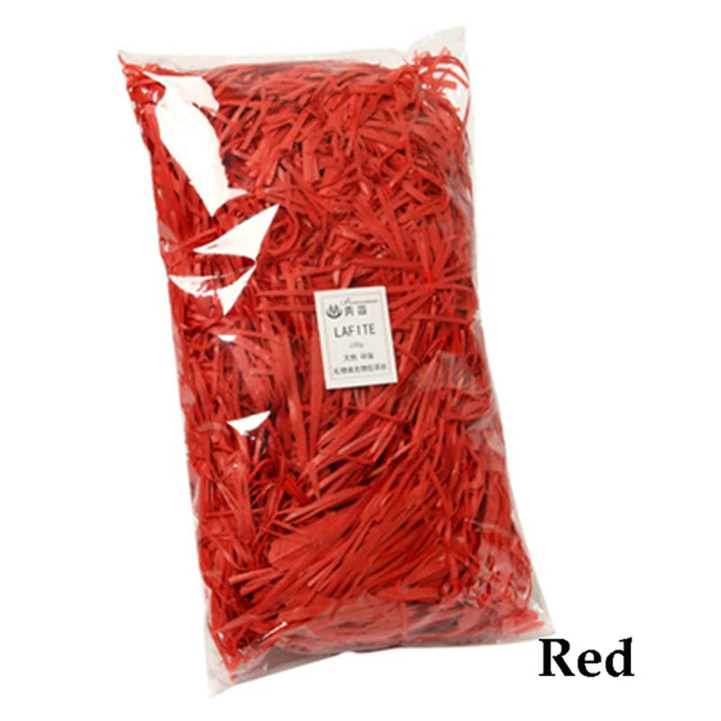 100g Colorful Shred Crinkle Paper Raffia Shredded Confetti Birthday Gift Box Filling Material Wedding Party DIY Packaging Decor