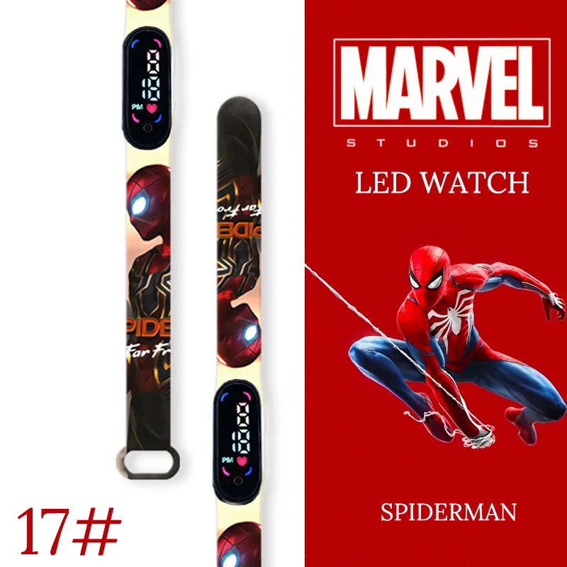 Spiderman Kid's Waterproof Children Digital Watch Boys LED Clock