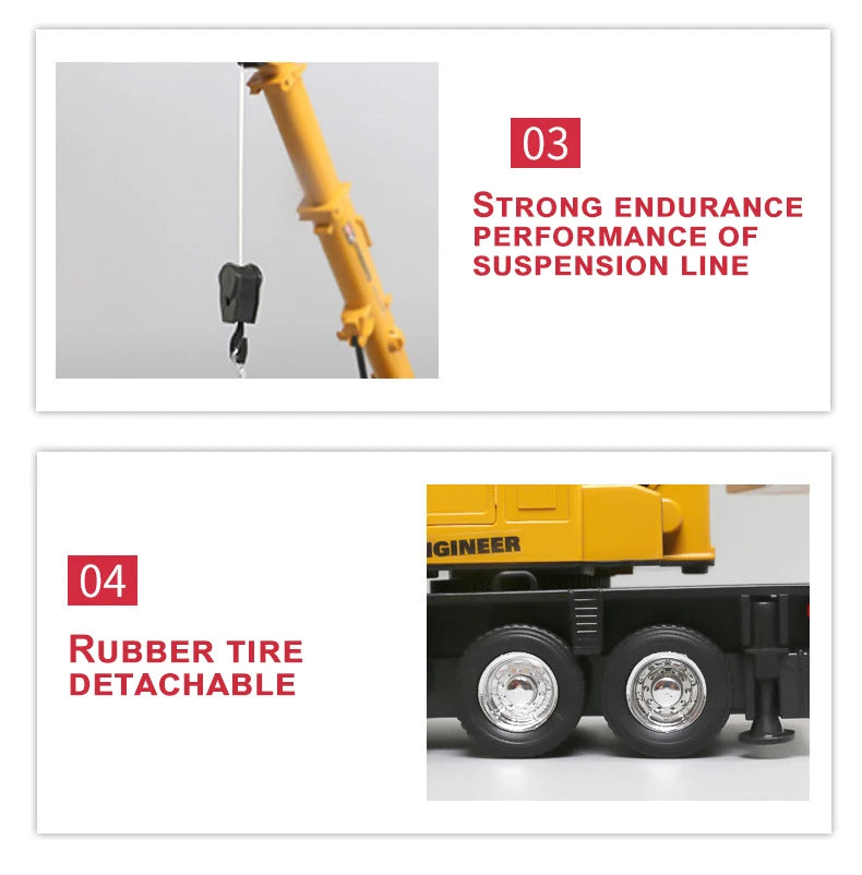 Construction Engineering CRANE Model Remote Control Alloy Transporter