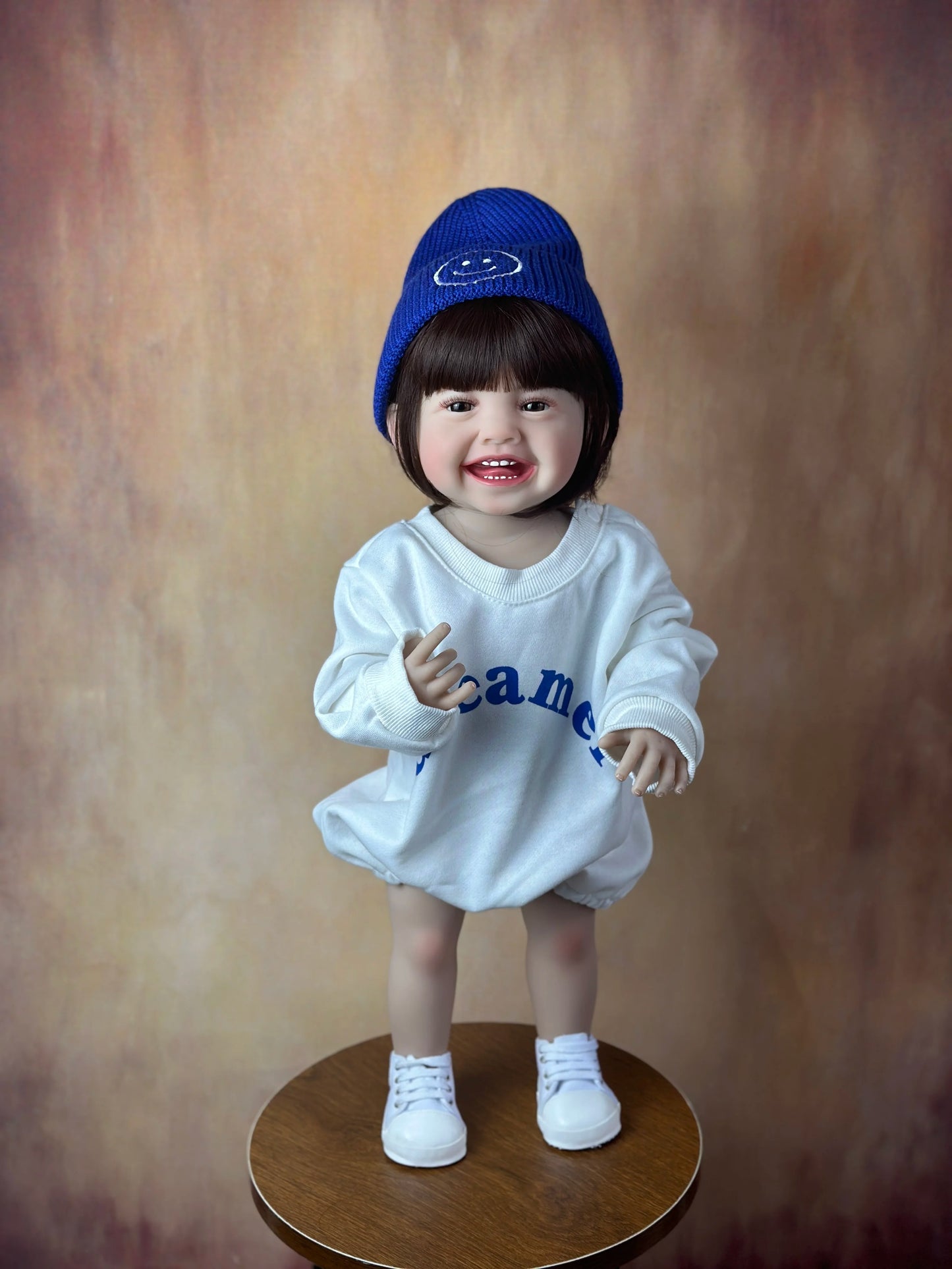 BZDOLL 55CM 22Inch Can Stand Reborn Baby Doll Soft Silicone Body Princess