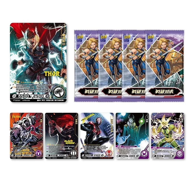Marvel Card Avengers Set Card Spider-Man, Iron Man