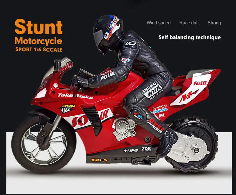 RC Motorcycles Toys, 1/6 Electric, High Speed 4CH Remote Control
