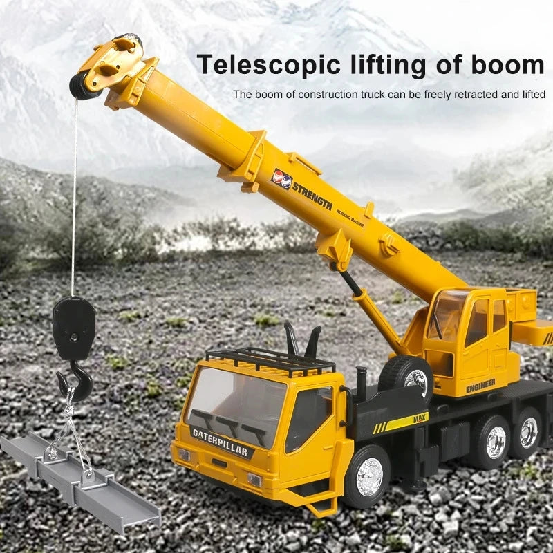 Construction Engineering CRANE Model Remote Control Alloy Transporter