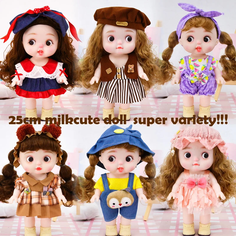 Dolls Toys Girl Doll Big Head Cute Baby Festival Gift Reborn Kids Dolls For Girls 25cm