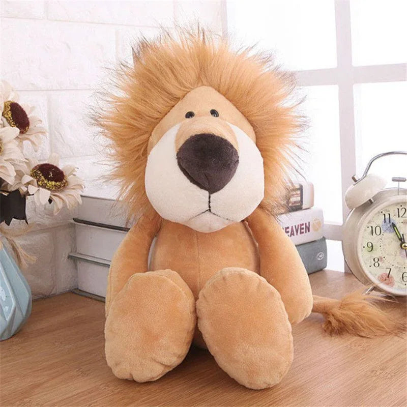 25CM Jungle Animal Plush Toys Plush Dog Zebra Elephant Lion Fox Giraffe