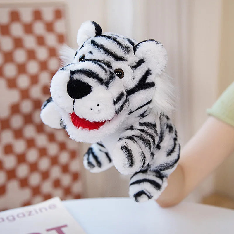 Stuffed Plush Animals Toys Hand Finger Story Puppet Lion Elephant Bunny Monkey